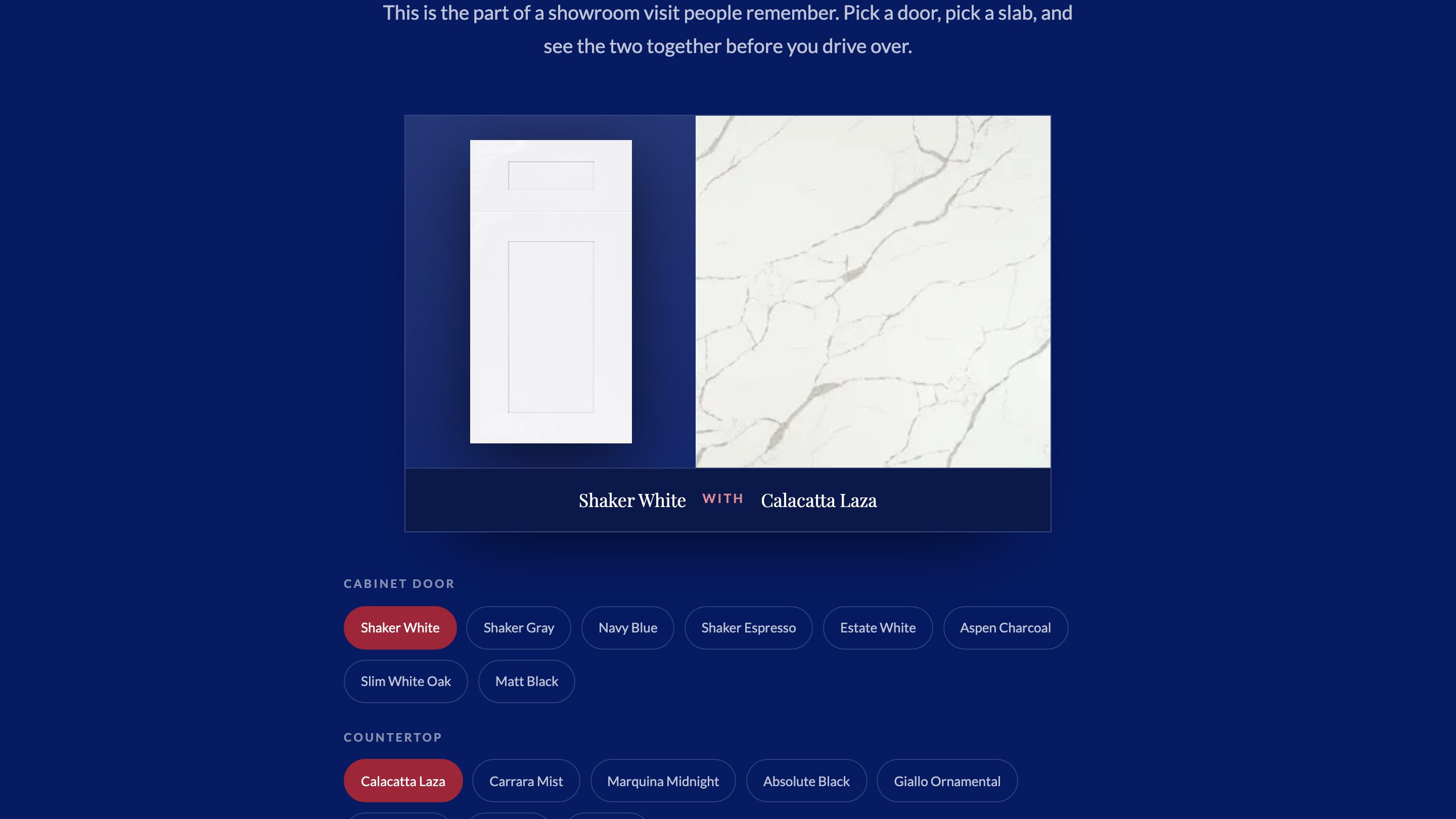 The pairing bar section of the new homepage